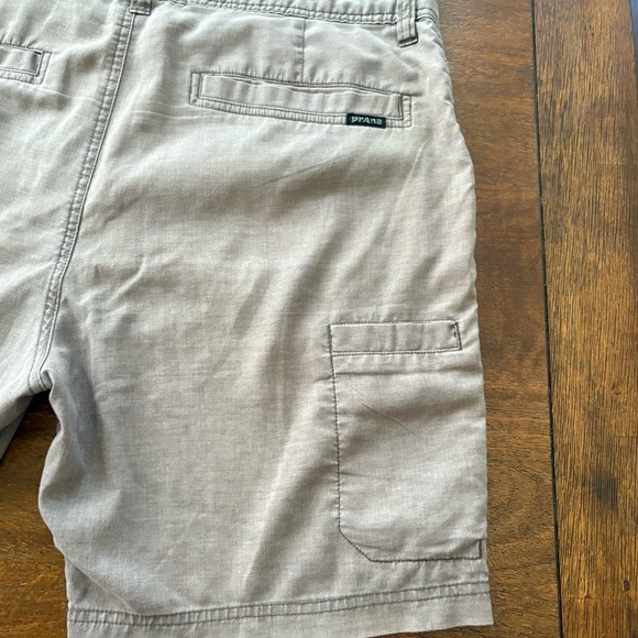 PrAna Furrow Shorts Men's 36x8*(38x7.5) Brown Chino Hemp Blend Outdoor Hiking - Picture 5 of 13